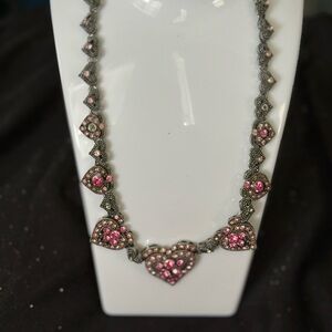 Pink Heart Pendant Necklace